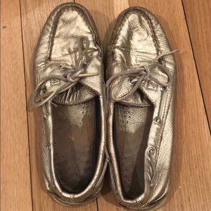 Gold Sperry’s Boat Shoes